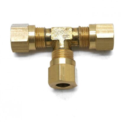 British Made 6mm Equal Tee Brass Compression Fittings