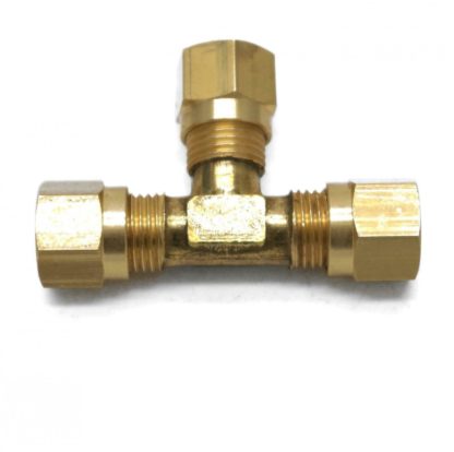 British Made 6mm Equal Tee Brass Compression Fittings - Image 3