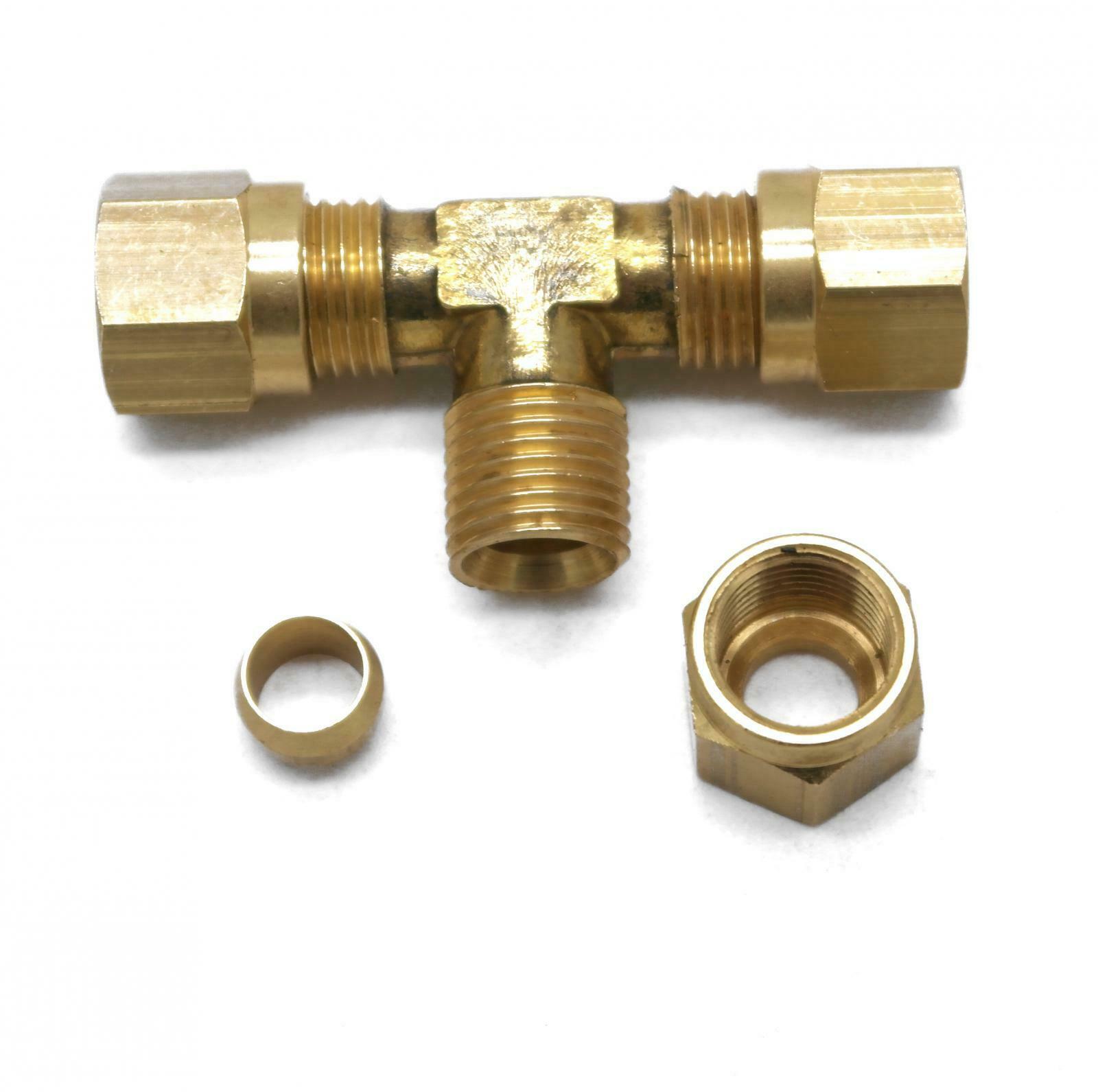 British Made 6mm Equal Tee Brass Compression Fittings 