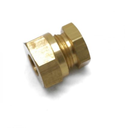 British Made 10mm Stop End Brass Compression Fitting - Image 2