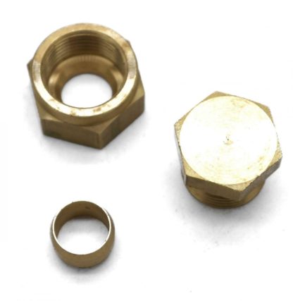 British Made 10mm Stop End Brass Compression Fitting - Image 4