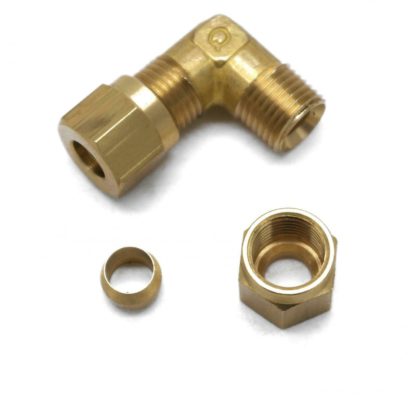 British Made 6mm Equal 90 Degree Brass Compression Bend - Image 2