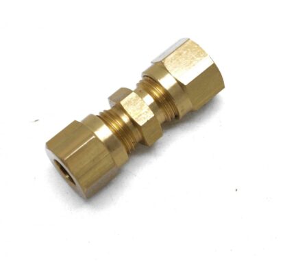 British Made 6mm Equal Brass Compression Coupling