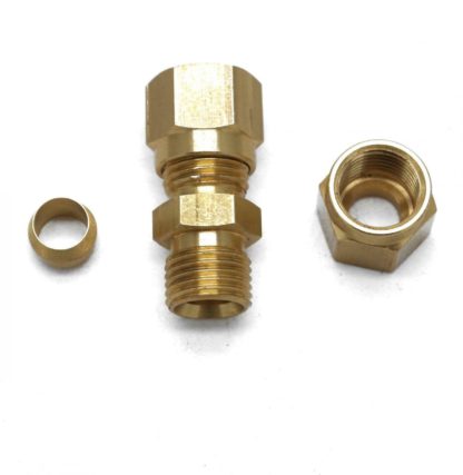 British Made 6mm Equal Brass Compression Coupling - Image 3