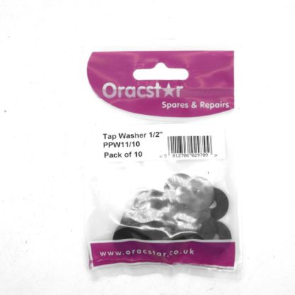 10 X Quality Oracstar 1/2 Inch Flat Rubber Tap Washers - Image 2