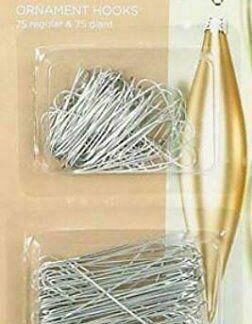 100 X 40mm + 50 X 60mm Multi Purpose Silver Christmas Bauble Or Ornament Hook