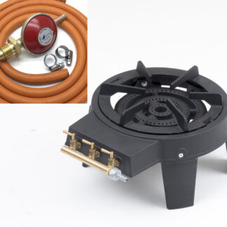 Lifestyle Gb17 Large 9.2Kw 3 Ring Cast Iron Boiling Ring Hose & Regulator