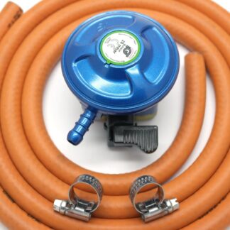 Igt 21Mm 28Mbar Butane Gas Regulator & 2 Metre Hose Kit With 2 Clips