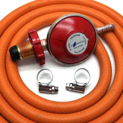 Hand-Tight Propane Gas Regulator With 1M Hose + 2 Clips Fits Calor Gas / Flogas