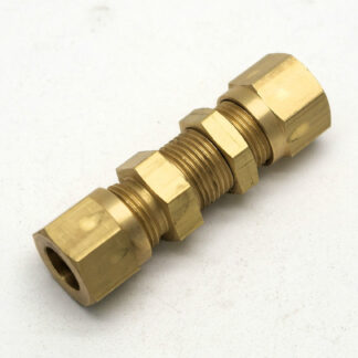 British Made 8Mm To 8Mm Equal Ended Bulkhead Brass Compression Coupling (32)