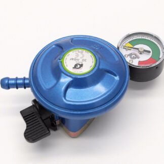 Igt 28Mbar Butane Gas Regulator With Pressure Gauge Fits 21Mm Gas Cylinders