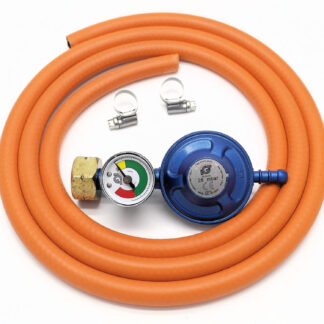 Igt 28Mbar Calor Gas 4.5Kg Gas Regulator With Pressure Gauge & 2 M Hose+Clips