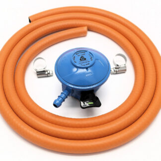 Cavagna 20Mm 28Mbar Butane Gas Regulator & 1 M Hose & 2 Hose Clips 5 Y Warranty