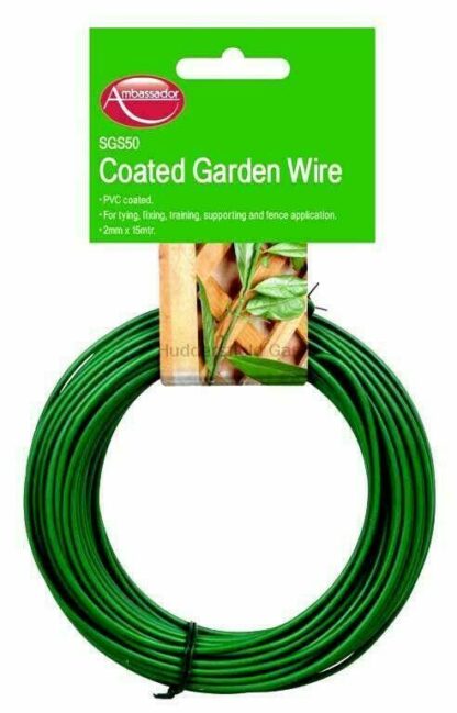 15m X 2mm Plastic Coated Garden Wire Plant Tie - Image 3