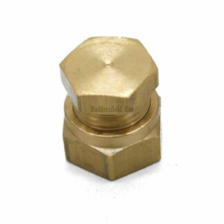 British Made 15mm Stop End Brass Compression Fitting