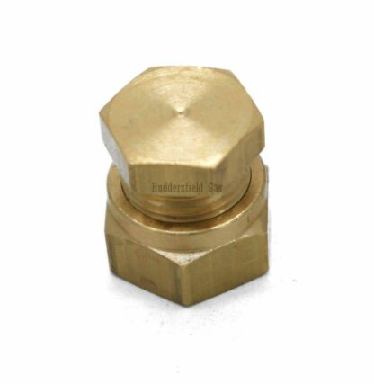 British Made 15mm Stop End Brass Compression Fitting