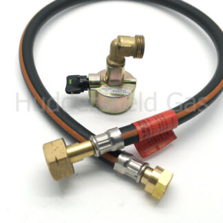 27Mm Cylinder Adaptor & .75M (30") Caravan Pigtail Hose Kit Fits Calor Flogas