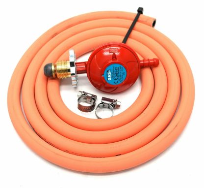 Hg Handwheel Propane Gas Regulator & 2M Hose + 2 Clips Fits Calor Gas / Flogas - Image 2