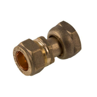 WRAS Straight Tap Connector 15mm compression x 1/2"