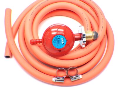 HG HANDWHEEL PROPANE GAS REGULATOR & 3m Hose + 2 clips Fits Calor Gas / Flogas