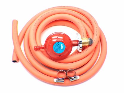 HG HANDWHEEL PROPANE GAS REGULATOR & 3m Hose + 2 clips Fits Calor Gas / Flogas - Image 2