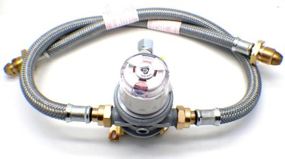 30mbar 10mm Outlet Caravan Auto Changeover + 2 x 0.5m Over braded Pol Pigtails - Image 3