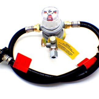 30mbar 10mm Outlet Caravan Auto Changeover + 2 x 0.5m Handwheel Pigtails