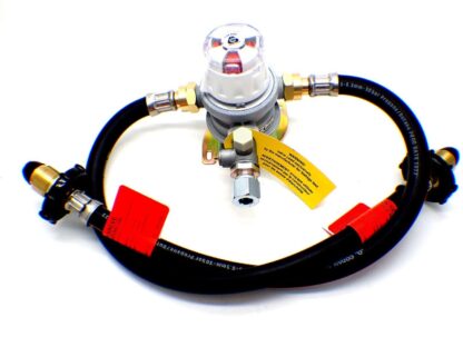 30mbar 10mm Outlet Caravan Auto Changeover + 2 x 0.5m Handwheel Pigtails