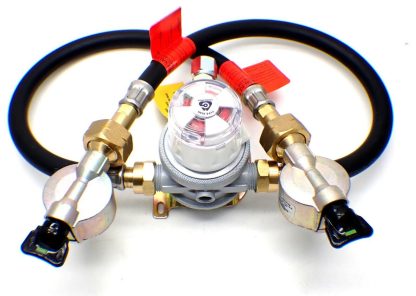 30mbar 10mm Outlet Caravan Auto Changeover + 2 x 0.5m Pigtails 2 x 21mm Adaptors - Image 3
