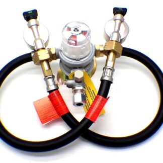30mbar 10mm Outlet Caravan Auto Changeover + 2 x 0.5m Pigtails 2 x 20mm Adaptors