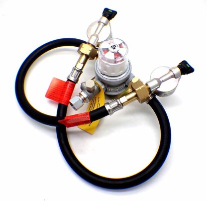 30mbar 10mm Outlet Caravan Auto Changeover + 2 x 0.5m Pigtails 2 x 20mm Adaptors - Image 2