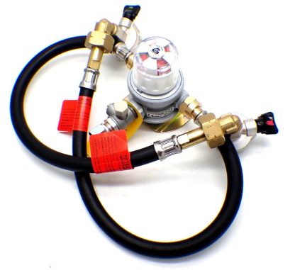 30mbar 10mm Outlet Caravan Auto Changeover + 2 x 0.75m Pigtails 2 x 27mm Adaptor - Image 2
