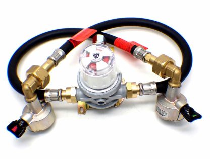 30mbar 10mm Outlet Caravan Auto Changeover + 2 x 0.75m Pigtails 2 x 27mm Adaptor - Image 3