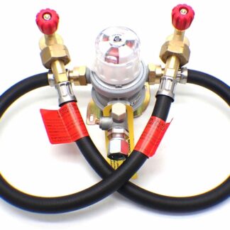 30mbar 10mm Outlet Caravan 0.5m Auto Changeover Kit For 2 Campingaz Cylinders