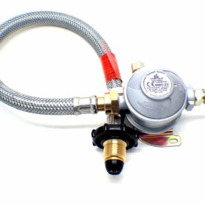 30mbar 10mm Outlet Caravan Regulator 0.75m Over braded HW Propane Pigtail Kit