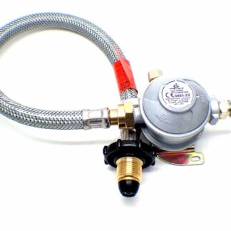 30mbar 10mm Outlet Caravan Regulator 0.75m Over braded HW Propane Pigtail Kit