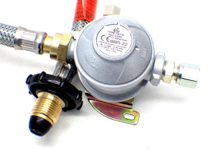 30mbar 8mm Outlet Caravan Regulator 0.5m Over braded HW Propane Pigtail Kit - Image 2