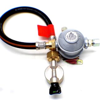 30mbar 8mm Outlet Caravan Regulator 0.5m Pigtail Kit for a 20mm Cylinder