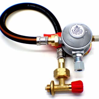 30mbar 10mm Outlet Caravan Regulator 0.5m Pigtail Kit for a Campingaz Cylinder