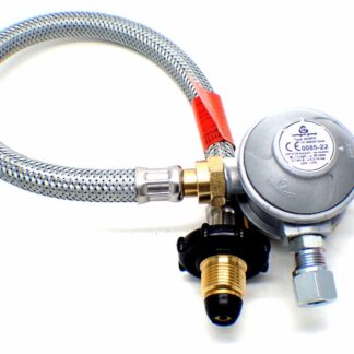 30mbar 10mm Outlet Caravan Regulator 0.5m Over braded HW Propane Pigtail Kit