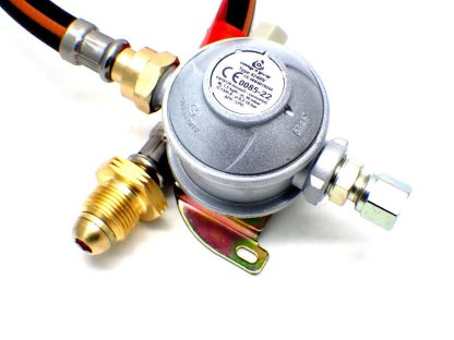 30mbar 8mm Outlet Caravan Regulator 0.75m POL Propane Pigtail Kit - Image 2