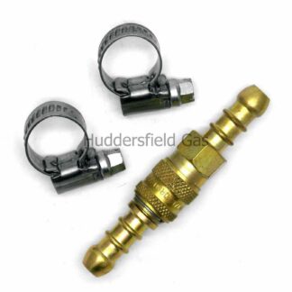 Inline Quick Release Fitting Coupling For 8Mm Propane/Butane Gas + 2 Clips (64)