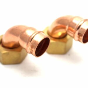 2 X 15mm x 1/2" Solder Ring Copper Bent Tap Connector