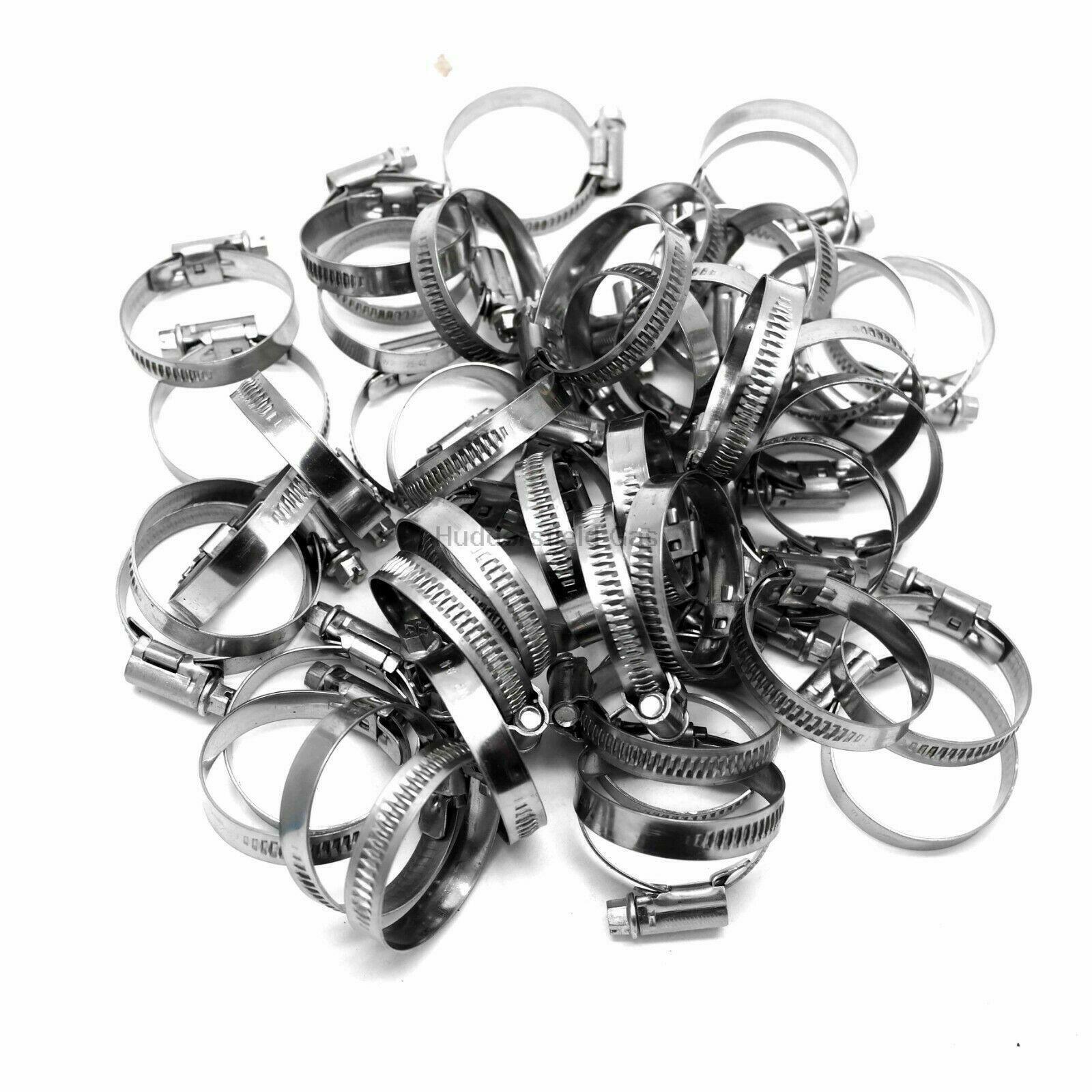 5 X Mikalor 25-40mm Stainless W2 Worm Drive Hose Clip