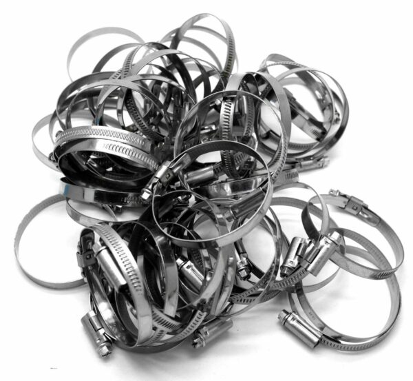 2 X Mikalor 70-90mm Stainless W2 Worm Drive Hose Clip