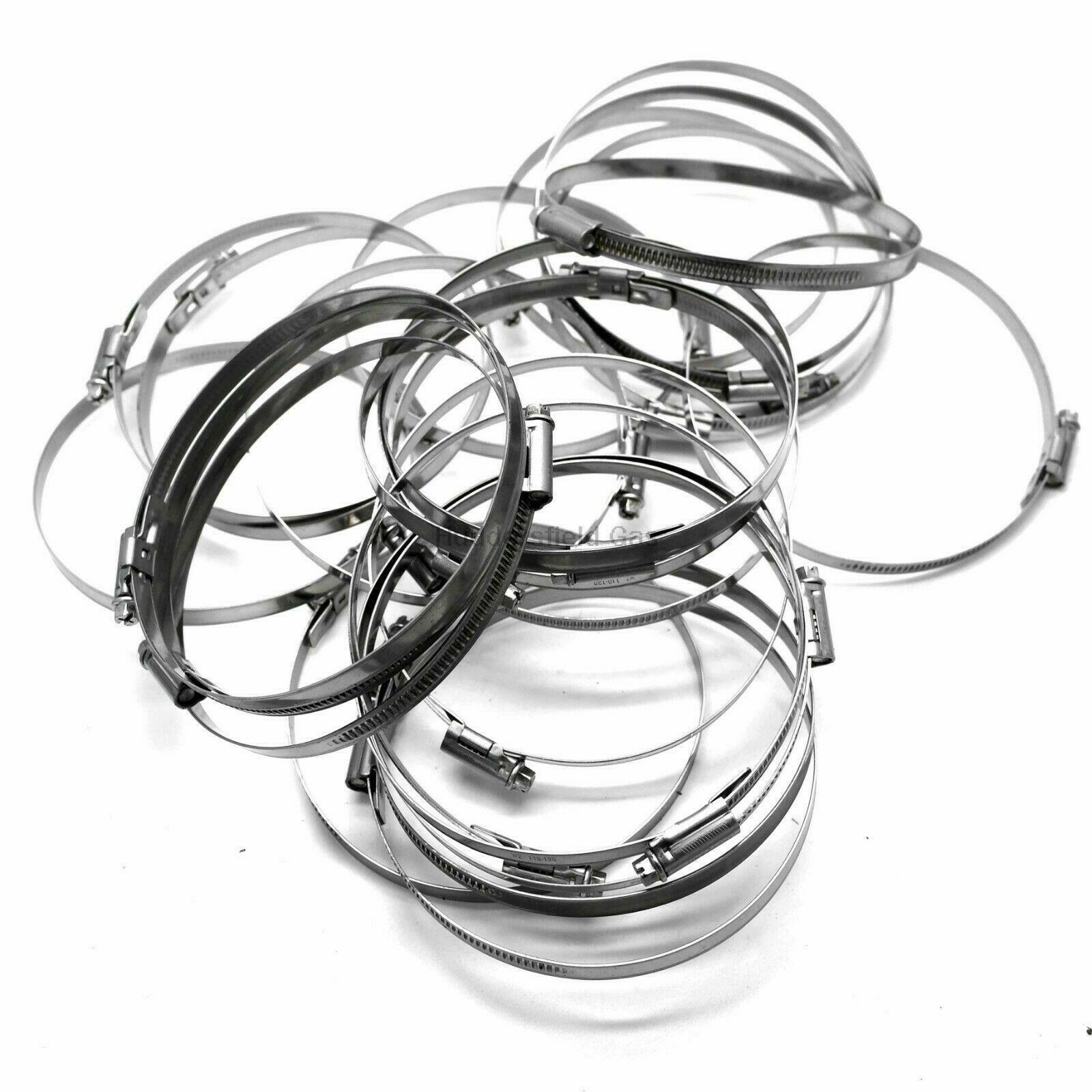 2 X Mikalor 100-120mm Stainless W2 Worm Drive Hose Clip