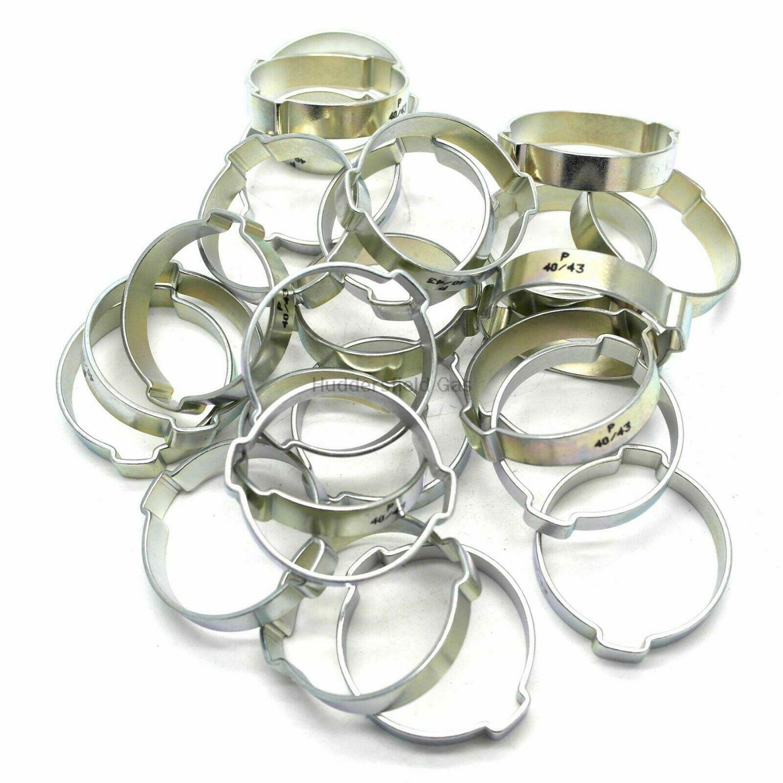 5 X Mikalor W1 40-43mm (1.5/8") Double Ear O Clip